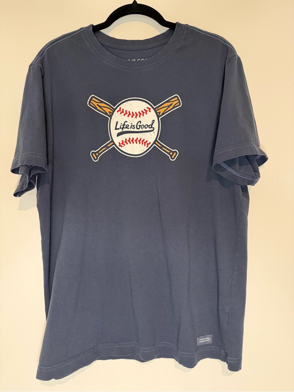 Life is Good Men's Navy Baseball Graphic Tee